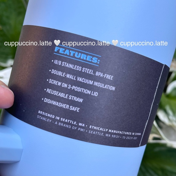 ☁️NWT💙Stanley 40 oz. Adventure Quencher Tumbler in ‘Cornflower’ Baby Blue - Picture 5 of 9